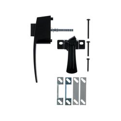 Ace Bare Black Steel Push Button Latch 1 pk