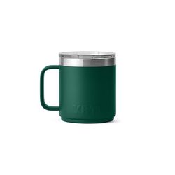 YETI Rambler 10 oz Black Forest Green BPA Free Ceramic Lined Stackable Mug with MagSlider Lid