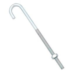 Hampton Medium Zinc-Plated Silver Zinc 6.9375 in. L J-Bolt 175 lb 1 pk