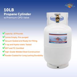 Flame King 2.5 lb Steel Empty LP Tank
