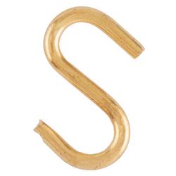 Ace Small Polished Brass Brass 3/4 in. L S-Hook 5 lb 4 pk