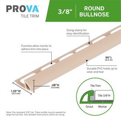 M-D Building Products 0.94 in. W X 98 in. L Beige PVC Tile Caps