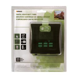Woods Outdoor Digital Timer 125 V Black