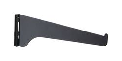 Knape & Vogt Black Steel Regular Duty Bracket 16 Ga. 8 in. L 160 lb