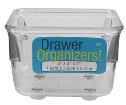 iDesign Linus Clear Plastic Drawer Organizer