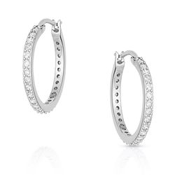 Montana Silversmiths Women's Milky Way Hoop Hoop Silver Earrings Water Resistant