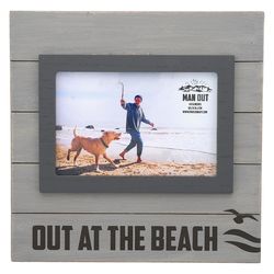 Pavilion Man Out Rustic Black/Gray MDF Picture Frame 6 x 4 in.