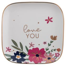 Karma Flora .30 in. H X 4.5 in. L Multicolored Ceramic Trinket Tray