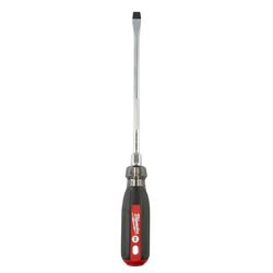 Milwaukee 3/8 in. X 8 in. L Slotted Cushion Grip Screwdriver 1 pc