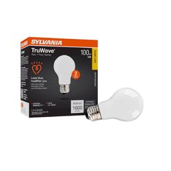 Sylvania TruWave A19 E26 (Medium) LED Bulb Soft White 100 Watt Equivalence 2 pk