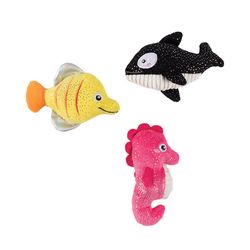 Pet Shop by Fringe Studio For Dog Multicolored Plush High Fin Buds Dog Toy