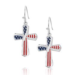 Montana Silversmiths Women's American Made Cross Earrings
