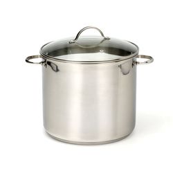 RSVP International Endurance Stainless Steel Stock Pot 10.75 in. 12 qt Silver