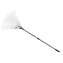 Zenport 63 in. 15 Tine Steel Fan Rake Steel Handle