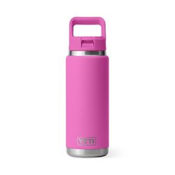 YETI Rambler 26 oz Wildflower Fuschia BPA Free Bottle with Straw Cap