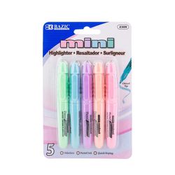 Bazic Products Assorted Chisel Tip Highlighter 5 pk