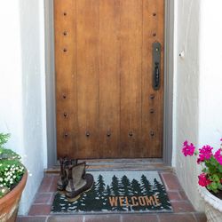 KAF Home 17 in. W X 30 in. L Multi-Color Coir Door Mat
