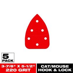 Diablo 5-1/2 in. L X 3-7/8 in. W 220 Grit Aluminum Oxide Mouse Sandpaper 5 pk