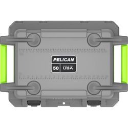 Pelican Elite Gray/Green 50 qt Cooler