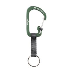 Nite Ize SlideLock Aluminum Olive Locking Carabiner Key Ring