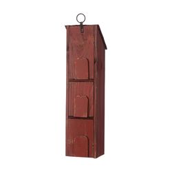 Glitzhome 18 in. H X 4 in. W X 5 in. L Metal and Wood Bird House