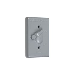 TayMac Rectangle Die-Cast Metal 1 gang 4.6 in. H X 2.8 in. W Weatherproof Cover