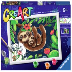 Ravensburger CreArt Sweet Sloths Paint By Number Set Multicolored 19 pc